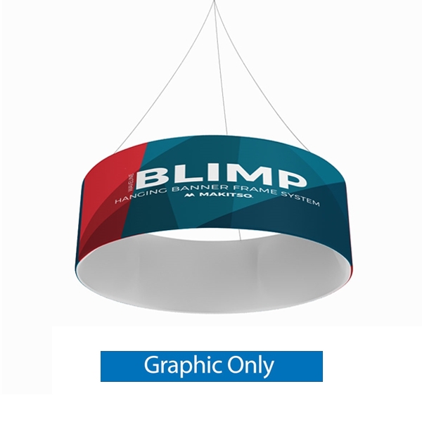 8ft x 32in MAKITSO Blimp Tube Hanging Fabric Banner Single Sided Print Only. It is easy for trade show booths to get lost in the crowd. Create excitement and make your booth more visible by displaying our custom Ceiling Hanging Banner Displays