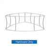 10ft x 32in MAKITSO Blimp Curved TRIO (Triangle)  Hanging Tension Fabric Banner Hardware Only. This overhead signage features curved triangle shape, lightweight aluminum frame, high quality fabric graphic and fast shipping