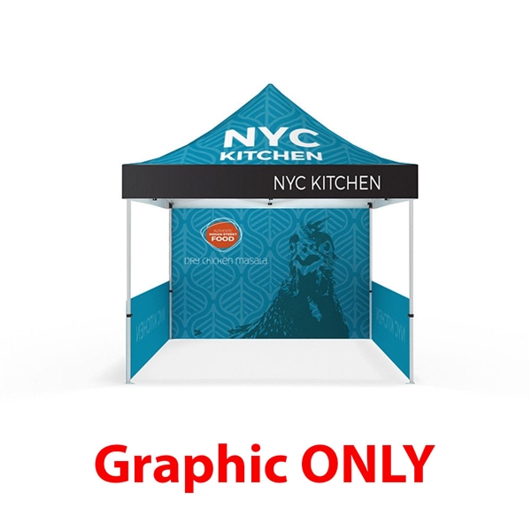 10ft Makitso Event Tent Top Full Color w/ Full and Half Walls - Double Sided (Graphic Only). The Makitso custom printed Popup Canopy Tent is made with a lightweight aluminum frame that is strong, stable and durable enough to handle exposure to the outdoor