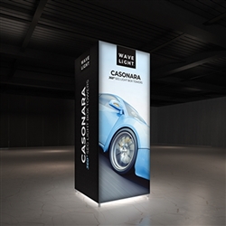 Breathe new light into your exhibit or retail space with Wavelight Casonara Light Box Towers. These backlit towers feature vibrant tension fabric graphics, illuminated from the inside out for max brand visibility on the trade show floor. At 8ft tall, the