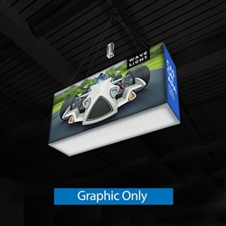 Breathe new light into your exhibit or retail space with Wavelight Casonara Light Box hanging signs. These backlit hanging blimps feature vibrant dye-sub tension fabric graphics, illuminated from the inside out for max exhibit booth visibility. This 6ft x