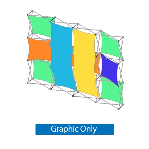 10.5ft (4x3) Xpressions SNAP J Metric Trade Show Display Graphic Only. Create a stunning 3-dimensional display in a Snap! Twelve frames, two planes for integrated graphics, and infinite configurations, offer a playground to create dramatic effects with en