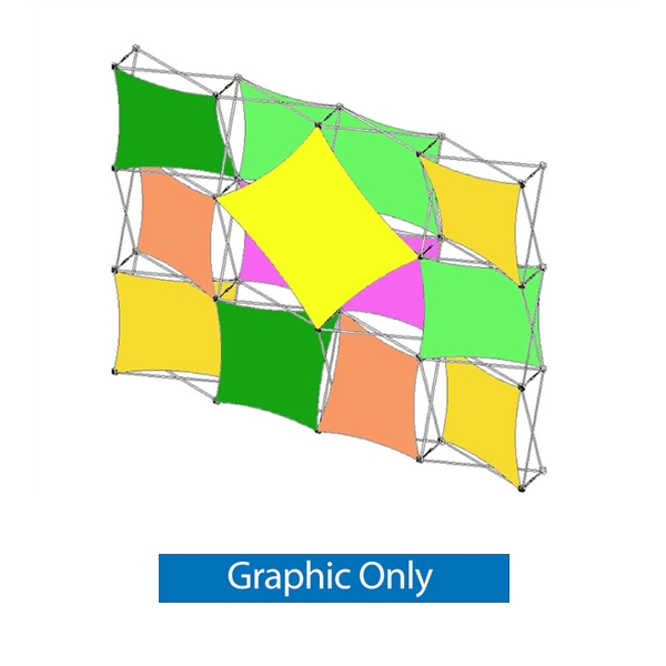10ft (4x3) Xpressions SNAP A Trade Show Display - Replacement Graphic Only. The Xpressions series offers many of the features the exhibitors look for in a high quality display including versatility