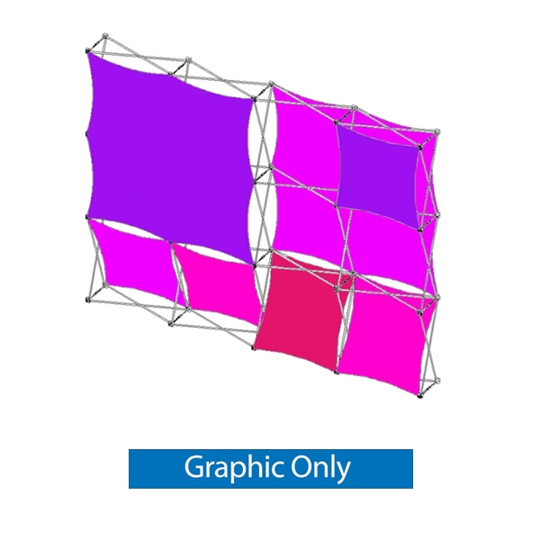 10ft (4x3) Xpressions SNAP F Trade Show Display - Replacement Graphic Only. The Xpressions series offers many of the features the exhibitors look for in a high quality display including versatility