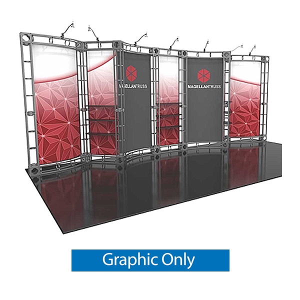 10ft x 20ft Magellan Orbital Express Truss Replacement Rollable Graphics. Create a beautiful trade show display that's quick and easy to set up without any tools with the 10x20 Magellan Truss Display. Truss displays are the most impactful exhibits