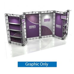 10ft x 20ft Indus Orbital Express Truss Replacement Fabric Graphics. Create a beautiful trade show display that's quick and easy to set up without any tools with the 10x20 Indus Truss Display. Truss displays are the most impactful exhibits