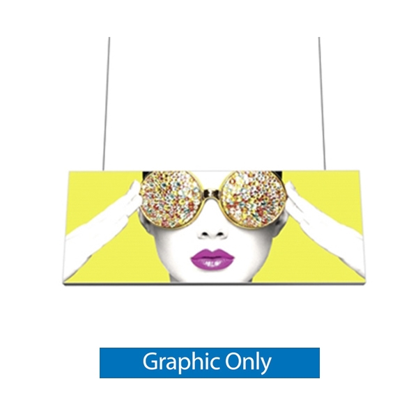 10ft x 4ft Vector Frame Hanging Light Box | Single-Sided SEG Push-Fit Fabric Replacement Graphic Only