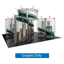 20ft x 20ft Island Canis Express Truss Display Replacement Fabric Graphic. Create a beautiful custom trade show display that's quick and easy to set up without any tools with the 10ft x 20ft Island Draco Express Truss trade show exhibit.