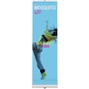 23.5in Mosquito 600 Silver Retractable Banner Stand with Vinyl Banner. Mosquito Retractable Banner Stand Displays, also known as roll up exhibit displays, are ideal for trade show displays and retail environments. Advertising that stands up and stands ou