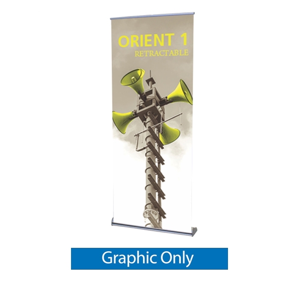 Vinyl Banner Only for Orient 850 Retractable Banner Stand, also known as roll up exhibit displays, are ideal for trade show displays and retail environments. Super affordable Orient 800 retractable banner stand was designed with price in mind