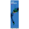 10ft Tall Giant Mosquito (Jumbo) Retractable Banner Stand with Vinyl Banner. Banner Displays for Trade Shows - Pull Up Retractable Banner Stand Displays. Wide 10ft tall portable and economical single sided pop-up retractable banner stand.