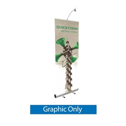 QuickStand 31.5in Retractable Black BannerStand Mosquito 800 Replacement Vinyl Banner.It is an all-in-one banner stand for your next trade show. Super affordable QuickStand retractable banner stand was designed with price in mind.