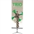 31.5in x 82.75in Trio 2 Premium Fabric Banner Stand | Double-Sided Kit