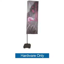 Wind Dancer Mini Hardware Only is a great option for outdoor and indoor banner displays. It offers an adjustable display height and comes with a black hollow base. Outdoor Indoor Flag Single Sided Banner Stand Wind Dancer Mini 8ft Tall.