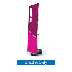 40in x 74.5in Printed Banner for Blizzard BannerStand. Blizzard Outdoor Banner Display is adjustable in both width and height to allow multiple graphic sizes, and has a large base that can be filled with either water or sand.