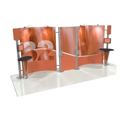 Linear 10ft x 20ft Kit 32 Trade Show Display provides the looks, style and sophistication of a custom exhibit with the ease, convenience and value that youï¿½re looking for. The Linear range of portable exhibits is designed to ship with minimal lead time