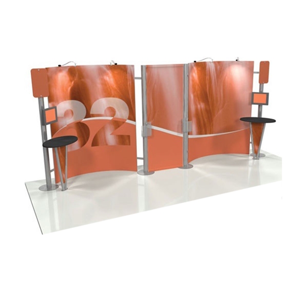 Linear 10ft x 20ft Kit 32 Trade Show Display provides the looks, style and sophistication of a custom exhibit with the ease, convenience and value that youï¿½re looking for. The Linear range of portable exhibits is designed to ship with minimal lead time