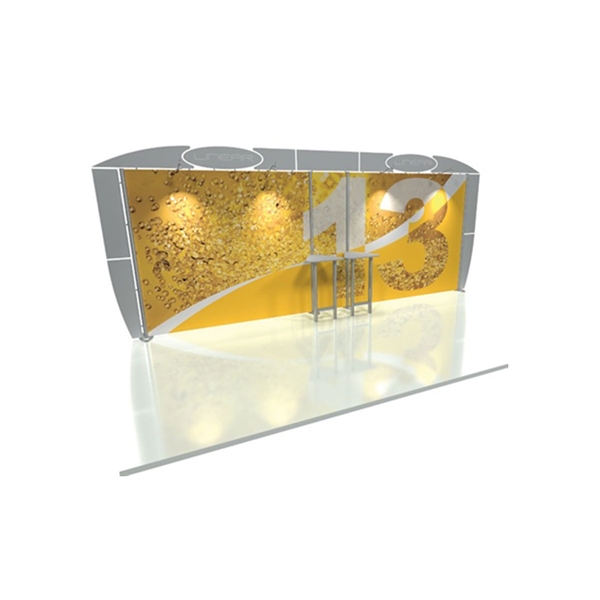 Linear 10ft x 20ft Kit 32 Trade Show Display provides the looks, style and sophistication of a custom exhibit with the ease, convenience and value that you’re looking for. The Linear range of portable exhibits is designed to ship with minimal lead time