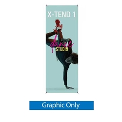 2ft x 5ft X-Tend 1 Spring Back Banner Stand | Graphic Only