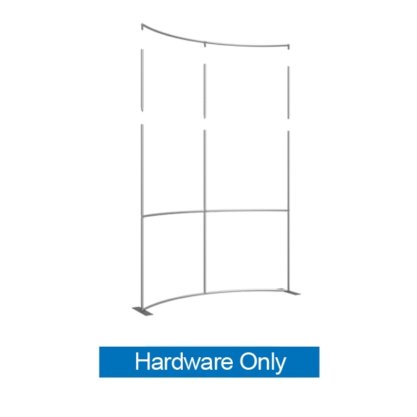 2ft Formulate Curved Height Extension Hardware - 3 Poles. This display offers graphic area to get you noticed at your trade show! Formulate Displays are available in three layouts: straight, horizontally curved, and vertica