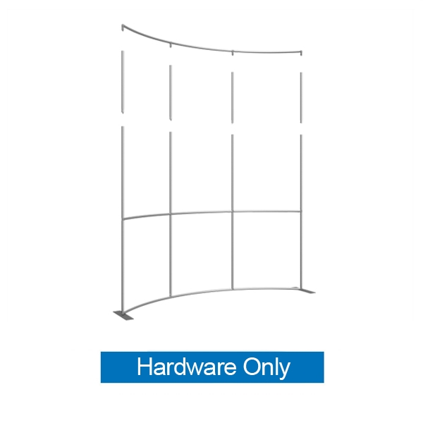 2ft Formulate Horizontal Curved Height Extension Hardware - 4 Poles. This display offers graphic area to get you noticed at your trade show! Formulate Displays are available in three layouts: straight, horizontally curved, and vertica