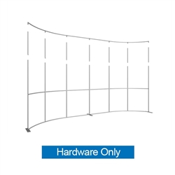 2ft Formulate Horizontal Curved Height Extension Hardware - 7 Poles. This display offers graphic area to get you noticed at your trade show! Formulate Displays are available in three layouts: straight, horizontally curved, and vertica