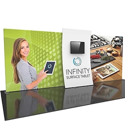 20ft Formulate Designer Series Backwall Tension Fabric Display Kit 05 offer you a quick and professional look for your trade show booth. Formulate Designer Series Backwall Displays with built in counter cost-effective trade show backdrops