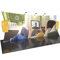 20ft Formulate Designer Series Backwall Tension Fabric Display Kit 10 offer you a quick and professional look for your trade show booth. Formulate Designer Series Backwall Displays with built in counter cost-effective trade show backdrops