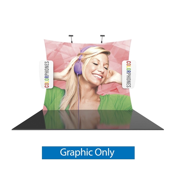 10ft Formulate Designer Series  display kit 12 have unique stylistic features and shape, are portable and easy to assemble. Formulate Designer Series tension fabric displays helps you achieve a dynamic and attractive look at your trade show, event