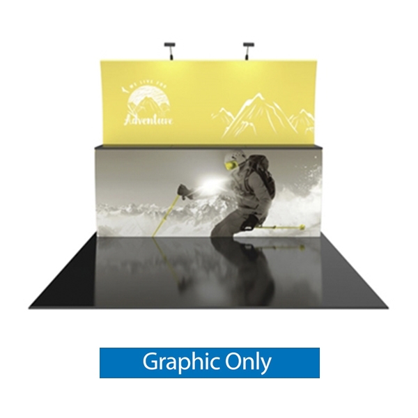 10ft Formulate Designer Series  display kit 13 have unique stylistic features and shape, are portable and easy to assemble. Formulate Designer Series tension fabric displays helps you achieve a dynamic and attractive look at your trade show, event