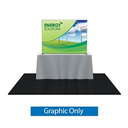 Replacement Fabric for 6ft Formulate TT2 Curved Table Top Display. Formulate offers a sleek design in a compact size to fit any trade show table! Wide Variety of Affordable Portable Table Top Displays, Tabletop Trade Show Displays, Table Displays