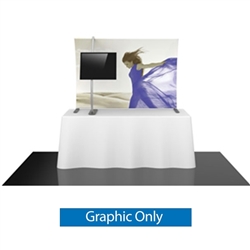 Replacement Fabric for 5ft Formulate TT3 Curved Table Top Display. Formulate offers a sleek design in a compact size to fit any trade show table! Wide Variety of Affordable Portable Table Top Displays, Tabletop Trade Show Displays, Table Displays