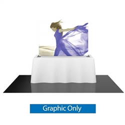 Replacement Fabric for 5ft Formulate TT4 Straight Table Top Display.  Formulate offers a sleek design in a compact size to fit any trade show table! Wide Variety of Affordable Portable Table Top Displays, Tabletop Trade Show Displays, Table Displays