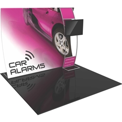 Orbus Formulate VC8 10ft Vertically Curved Fabric Backwall with Stand-off Monitor Mount Ladder offers a large format graphic area to get you noticed at your events! Formulate Tension Fabric Backwall Displays feature 15 different layouts to choose from!