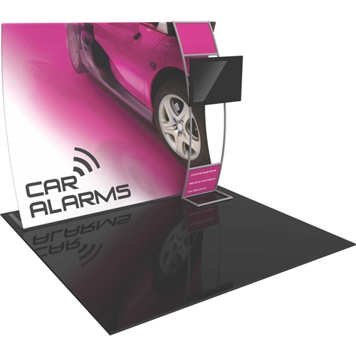 Orbus Formulate VC8 10ft Vertically Curved Fabric Backwall with Stand-off Monitor Mount Ladder offers a large format graphic area to get you noticed at your events! Formulate Tension Fabric Backwall Displays feature 15 different layouts to choose from!