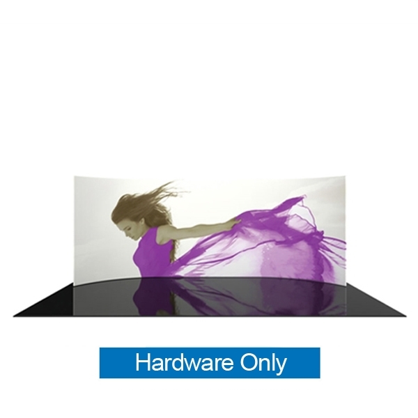 Orbus Formulate 20 WH1 20ft Horizontally Curved Backwall Display Hardware Only offers a large format graphic area to get you noticed at your events! Add a whole new dimension to your trade show exhibit with a seamless fabric graphic back wal