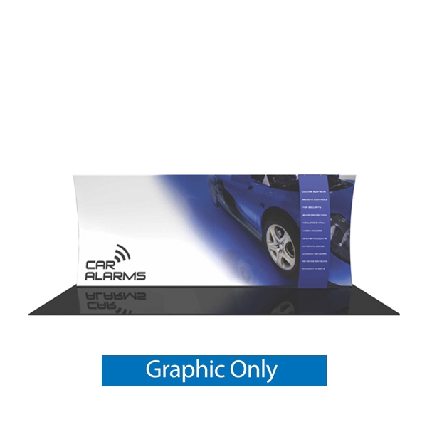 Replacement Fabric for Orbus Formulate 20WV5 20ft Vertically Curved Fabric Trade Show Display Kit with stand-off pillowcase graphic ladder. Offers a large format graphic area to get you noticed at your events! New dimension to your trade show exhibit