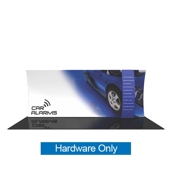 Orbus Formulate 20WV5 20ft Curved Fabric Trade Show Display Hardware Only with stand-off pillowcase graphic ladder offers a large format graphic area to get you noticed at your events! New dimension to your trade show exhibit with a back wall display.