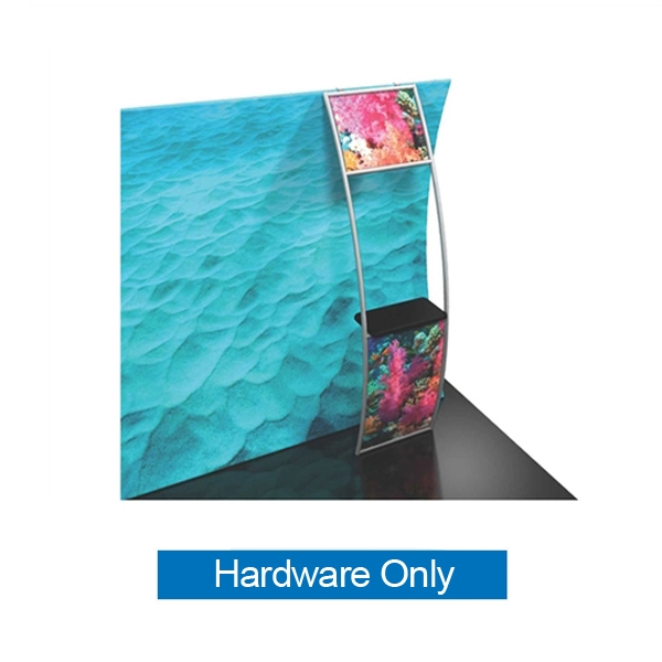 Formulate Stand-Off Counter Ladder Hardware Only. Display products or literature on a Stand-Off Counter Ladder designed to complement your Formulate tension fabric display. For use with vertical curved frames only.