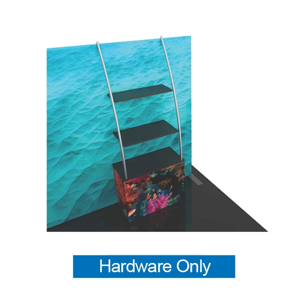 Formulate Backwall Ladder Accent 07 Hardware Only adds a stunning graphic accent to any tradeshow display. This one-of-a-kind Formulate accessory works with either 10ï¿½ or 20ï¿½ backwalls and includes its own frame and pillowcase graphic.
