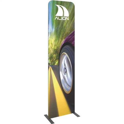 Formulate Tension Fabric Essential Banner 600 Straight with Single-Sided Graphic features a simple straight bungee-corded tube frame and a fabric graphic that simply slips over the frame. Perfect for any environment - from retail to trade show!