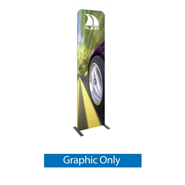 Formulate Tension Fabric Essential Banner 600 Straight with Double-Sided Graphic features a simple straight bungee-corded tube frame and a fabric graphic that simply slips over the frame. Perfect for any environment - from retail to trade show!