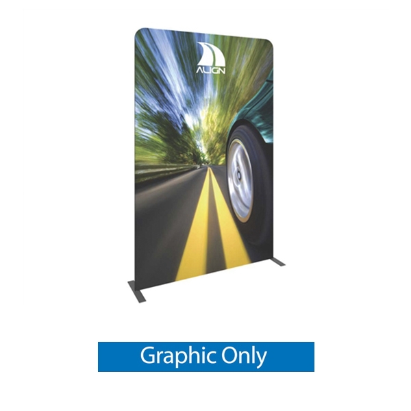 The Formulate Essential Banner 1500 - Straight measures 59"W, 92"H and features a simple straight bungee-corded tube frame and a fabric graphic that simply slips over the frame. Perfect for any environment - from retail to trade show! 1