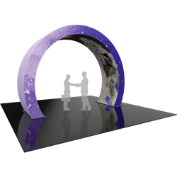 24ft w x 12ft h Formulate Arch 06 Fabric Display Hardware and Fabric give you the ability to turn your show space into a captivating exhibit! Easily create and define a stunning entryway, focal point or stage set at your next tradeshow or event
