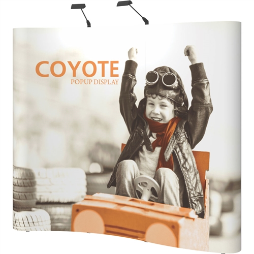 Serpentine Coyote 8ft Full Mural Graphic Fast Kit Display combines strength and reliability with style and ease of use. Named popup because of its small to large pop-up action, this type of display system is still one of the most portable