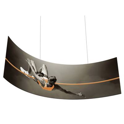 8ft x 4ft Curve Panel Formulate Master Hanging Trade Show Sign | Double-Sided Display