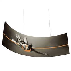 12ft x 2ft Curve Panel Formulate Master Hanging Trade Show Sign | Double-Sided