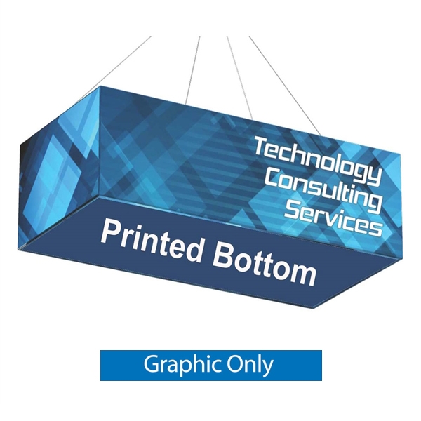 12ft x 6ft x 2ftt Rectangle Formulate Master Hanging Trade Show Sign | Display Printed Bottom Only