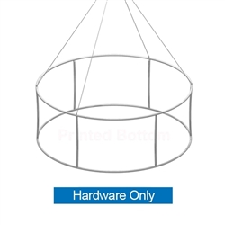 3ft x 1ft Formulate Ring (Circle) Hanging Banner Display Hardware Only offers a simple, round structure for your graphics and messaging from anywhere on the trade show or event floor floor. Circular Ring Hanging Sign is a great hanging sign solution