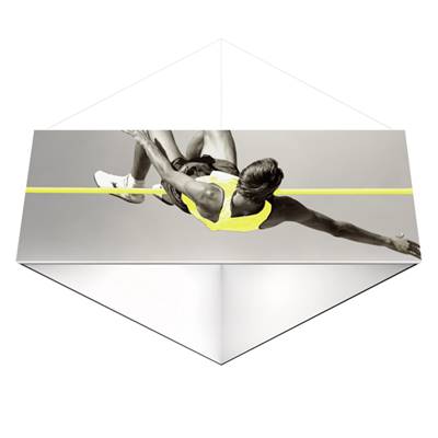 16ft x 6ft Triangle Formulate Master Hanging Trade Show Sign | Single-Sided Display